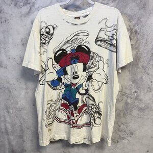 Vintage 90s Mickey Mouse Hip Hop T Shirt Mens XL OSFA Unlimited Jerry Leigh